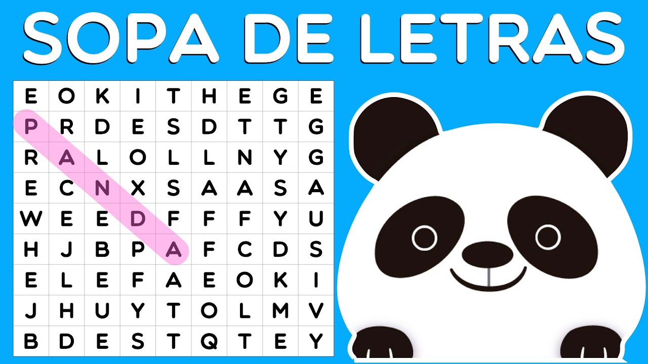 Sopa de Letras Los ANIMALES Parte 1 Encuentra las Palabras Ocultas en 20 Segundos Juego Infantil