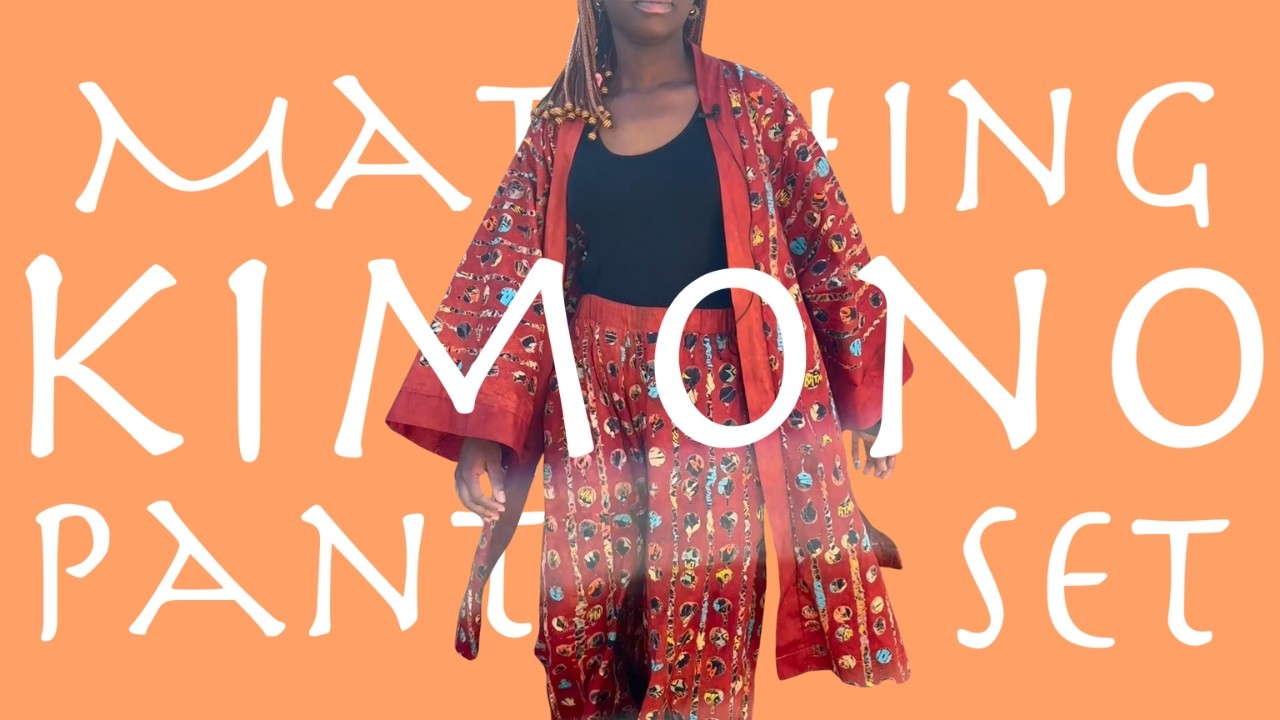 Sewing a Matching Kimono and Pants Set from some Funky Fabric | Totostry