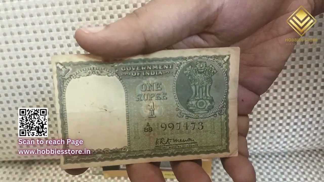 Republic India's First One Rupee Note (1949) | Hobbies Store