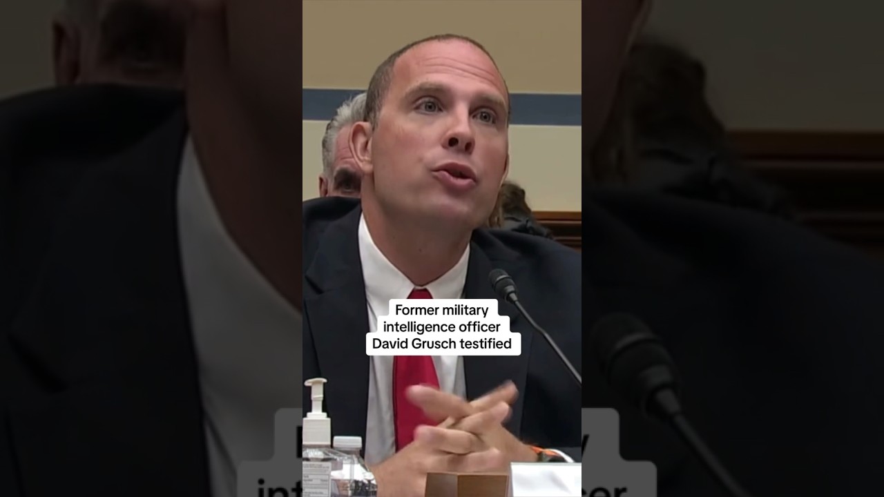 At UFO hearing, ex-military officers say Pentagon is hiding alien evidence #shorts