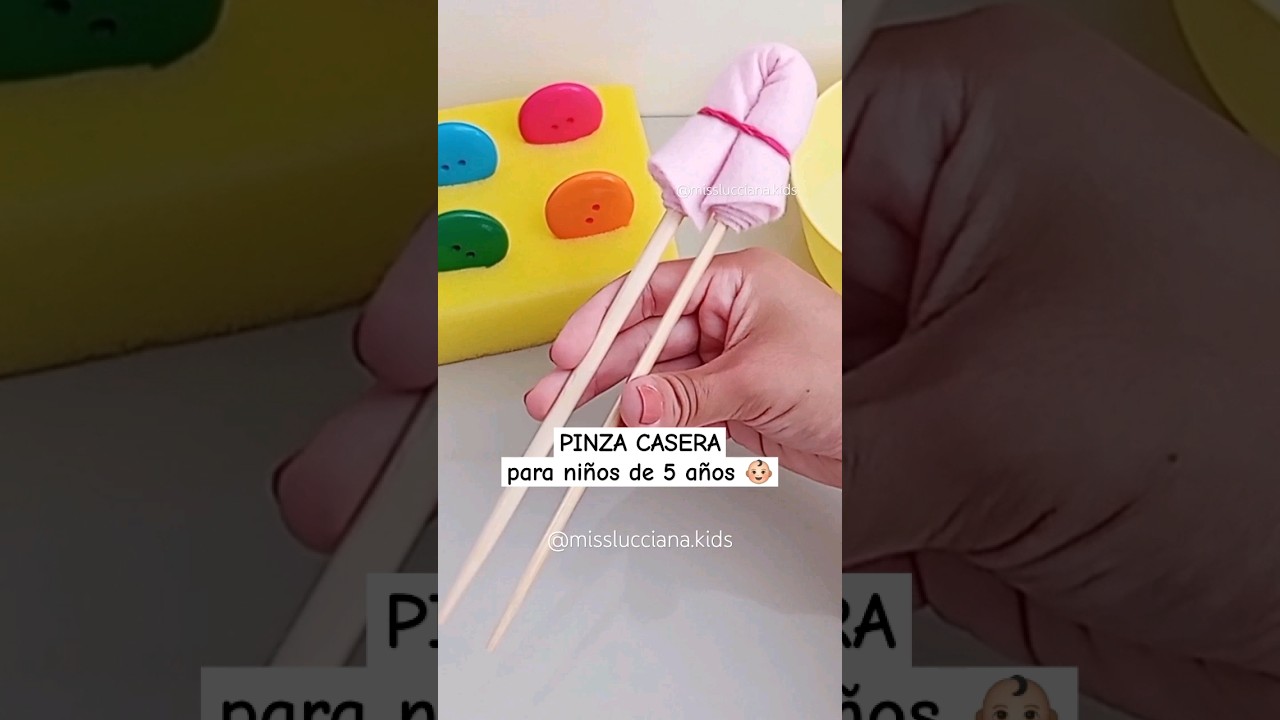 💡 Pinza con palitos chinos 👶🏻 #actividadesparani&ntilde;os #pinzas #diy #actividadesprescolar #ni&ntilde;os