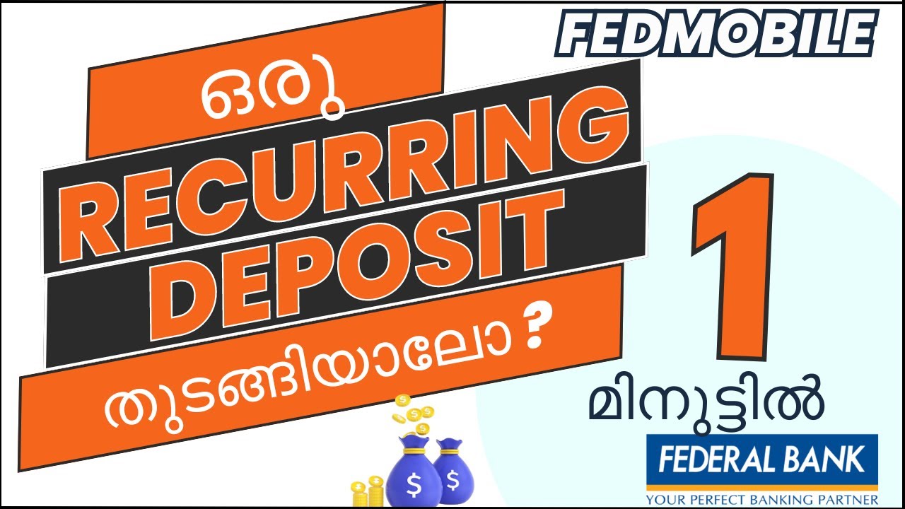 Recurring deposit opening in FedMobile How to start a deposit PART 2? #federal #rd