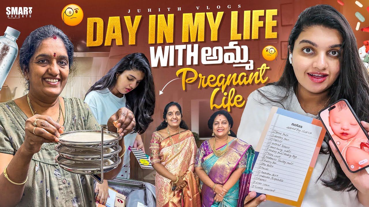 నా Day in my life with Amma at పుట్టిల్లు💕|Pregnant Life at 34th Week🤰|Juhith Vlogs|