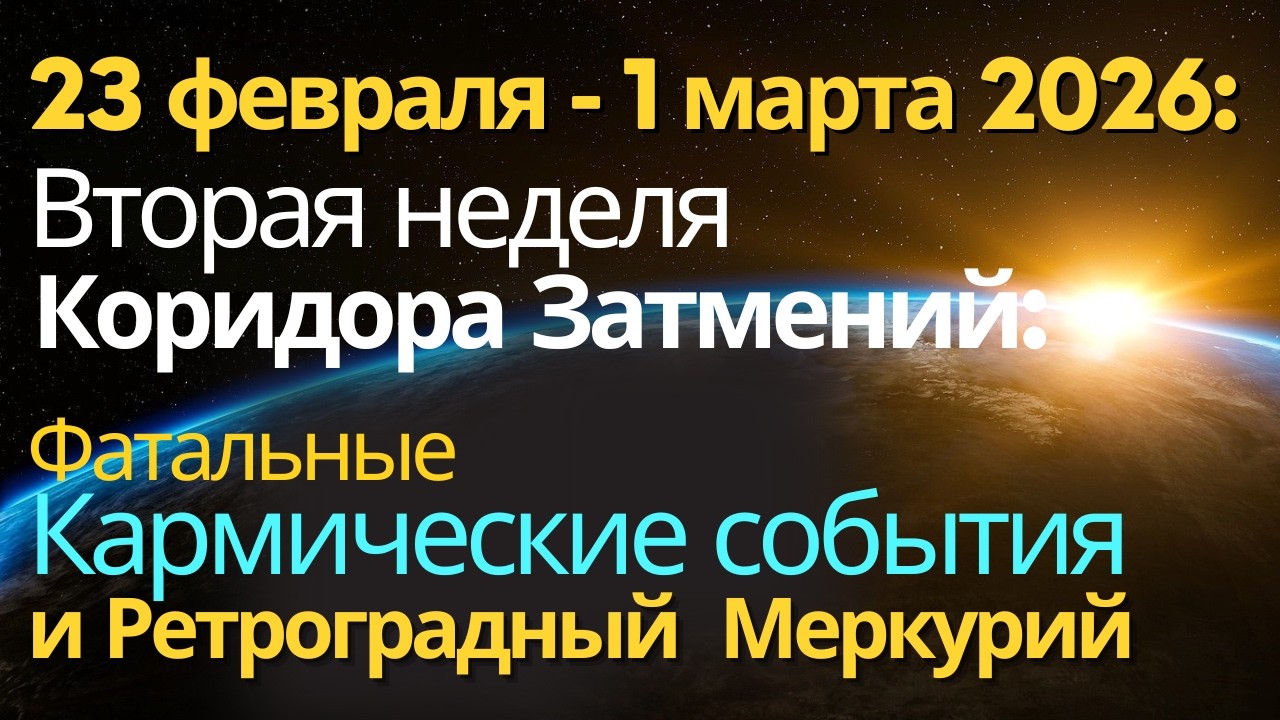 Неделя с 23 февраля до 1 марта 2026: Фатальные события. Ретроградный Меркурий