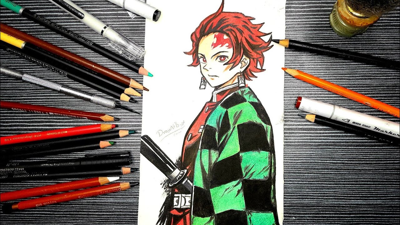 I Almost Quit Drawing… But I Finished This Tanjiro Art 🎨💔 | Demon Slayer
