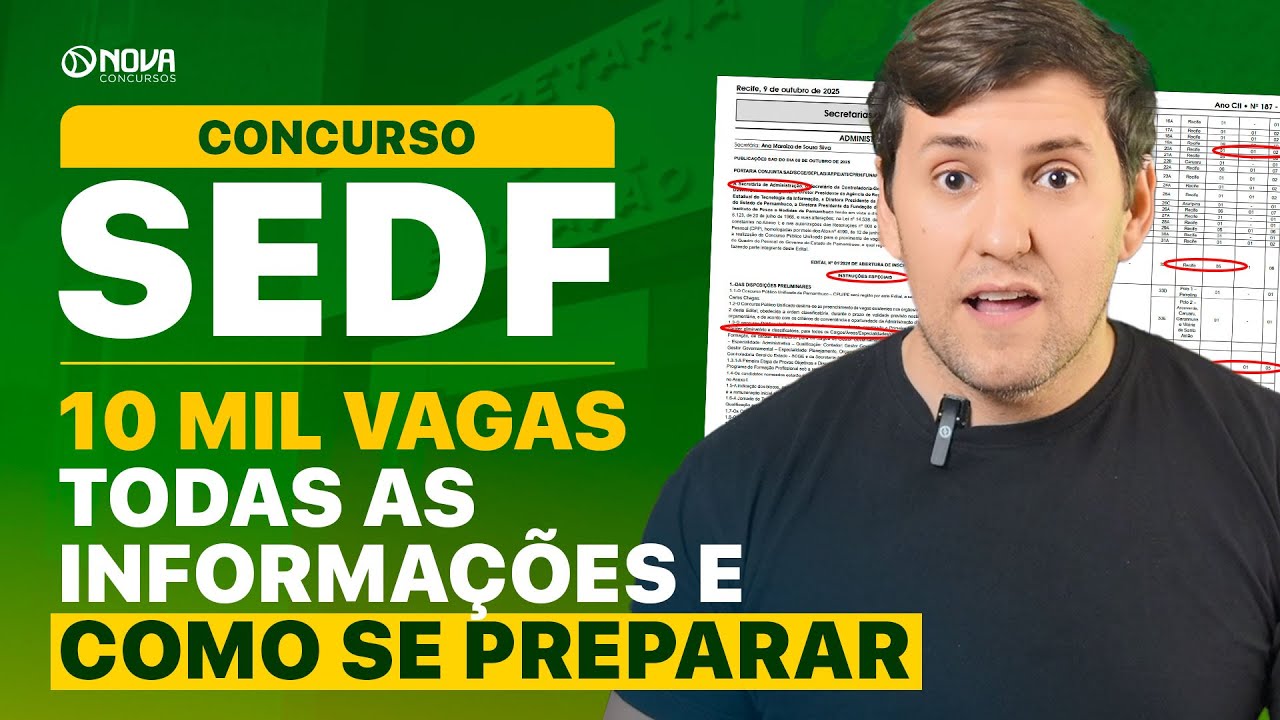 CONCURSO SEDF 2026: ÚLTIMAS INFORMAÇÕES E COMO SE PREPARAR ⚡