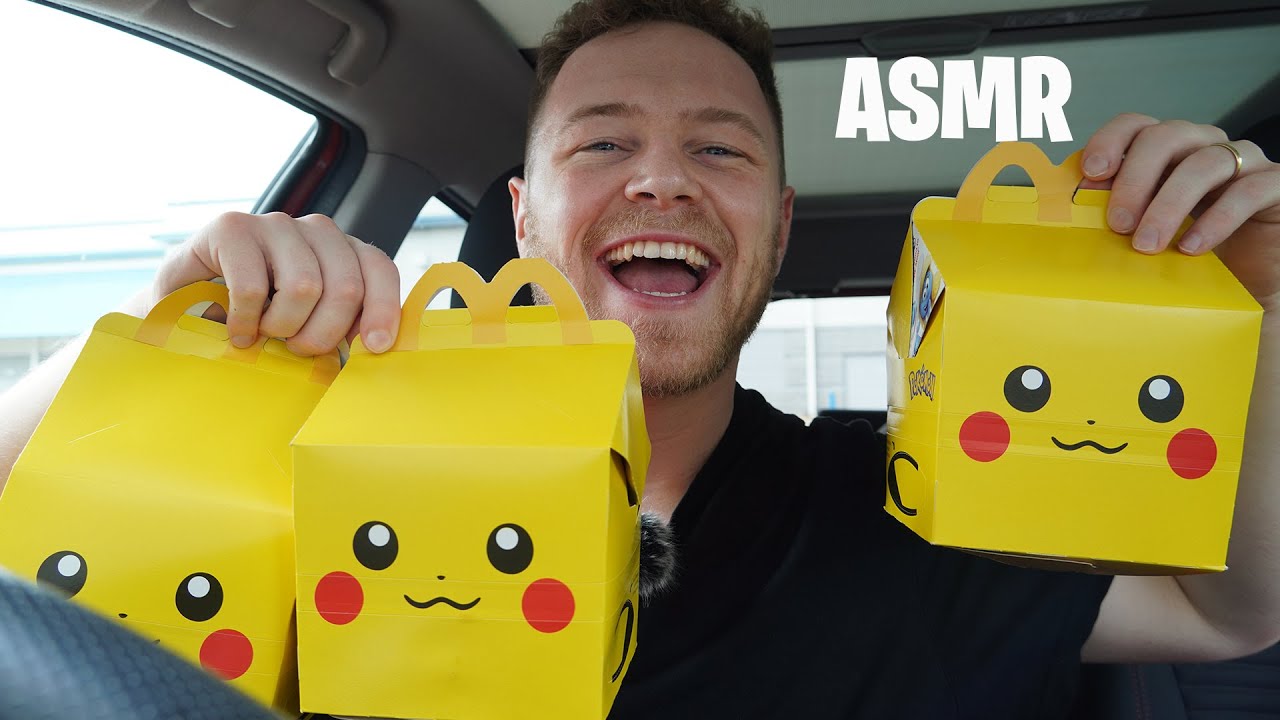 ASMR: UK MCDONALDS HAPPY MEALS - SOFT WHISPERS - MUKBANG