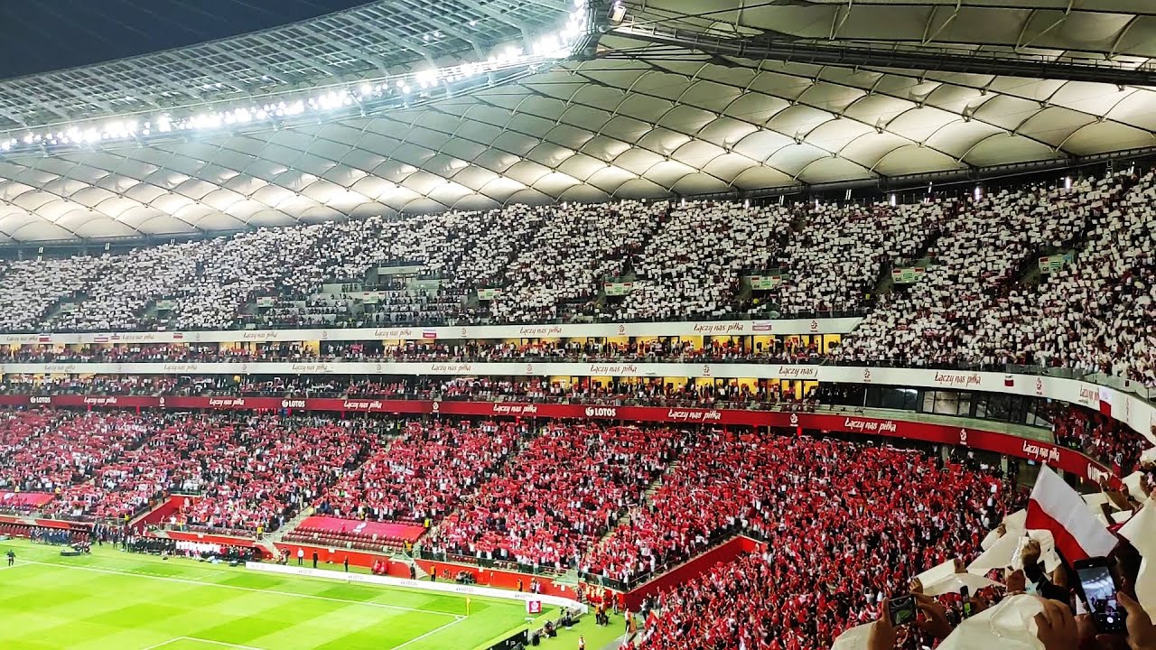 Hymn Polski na Stadionie Narodowym przed meczem Polska - Anglia | 08.09.2021