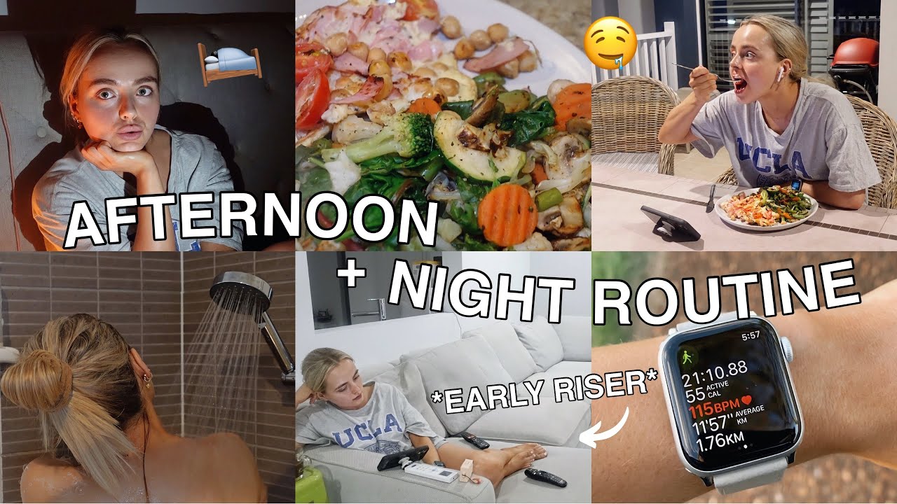 MY AFTERNOON + NIGHT ROUTINE | *EARLY RISER* | HOW I RELAX & UNWIND | DINNER | Conagh Kathleen