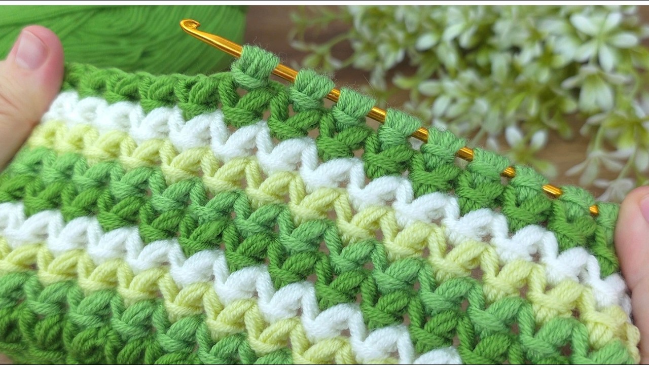 Wow!! Super easy colorful tunisian crochet model #crochet