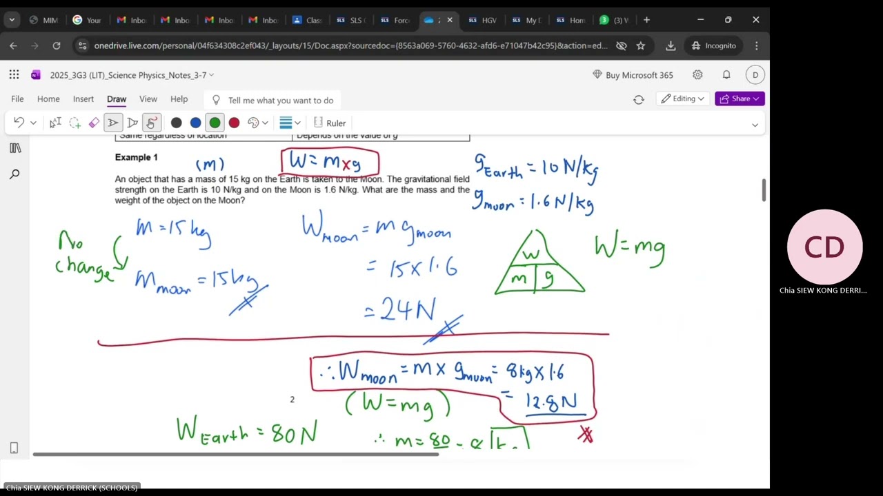 Forces Mass Weight Density - 1