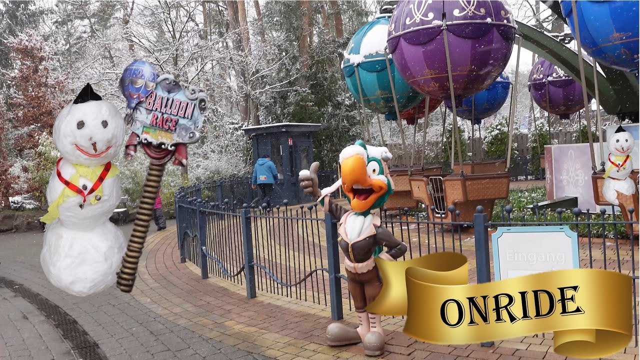 Balloon Race Onride im Schnee!!! (4K) - Holiday Park - 02.04.2022 Jahreskarten Kick Off