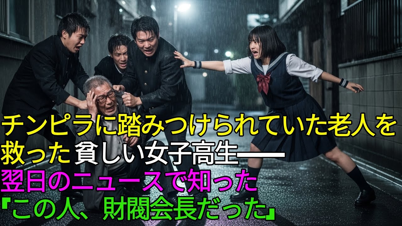 チンピラに踏みつけられていた老人を救った貧しい女子高生――翌日のニュースで凍りつく「この人、財閥会長だった」 | 感動物語 | 物語ラジオ | オーディオブック | 逆転劇