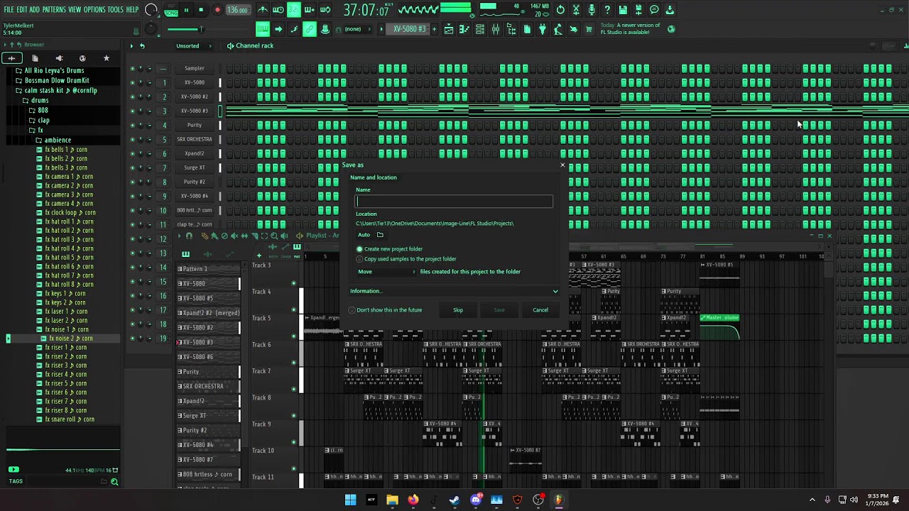 making some loops  (fl studio)
