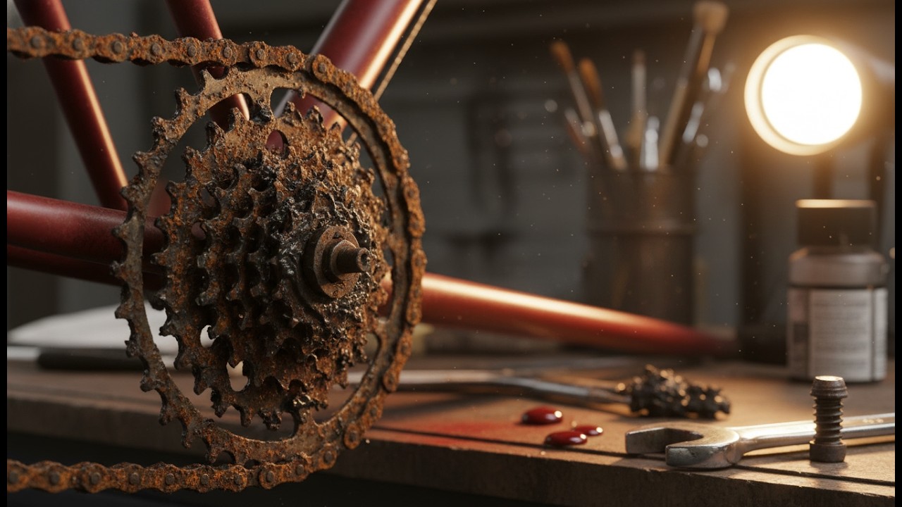 Restoring a Vintage Bicycle Frame Into a Gorgeous Deep Red Bike