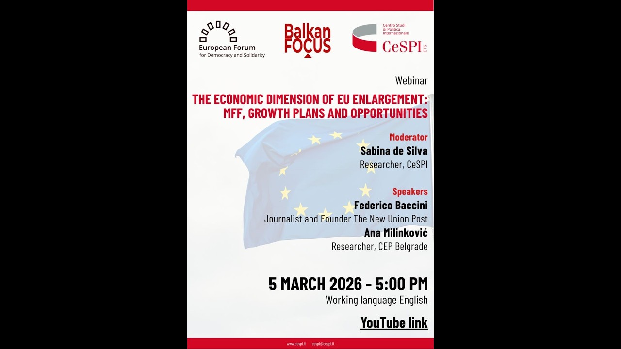 The Economic Dimension of EU enlargement - MFF, Growth Plans and Opportunities