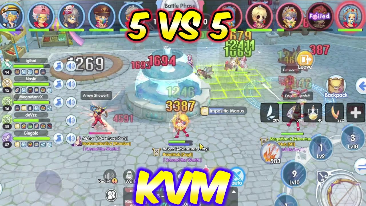 5vs5 PVP Hunter (KVM) | Ragnarok X: Next Generation