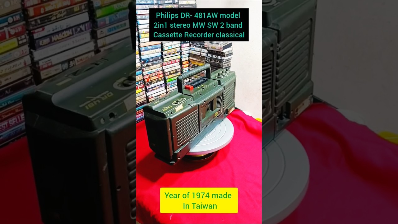 purana tape recorder Philips DR-481AW 2 band radio cassette recorder stereo#youtube #short #viral