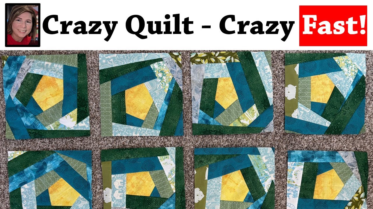 🏃&zwj;♀️ Beginner Crazy Quilt Method | Free Tutorial | 3 HOURS | Scrapbuster | Stashbuster