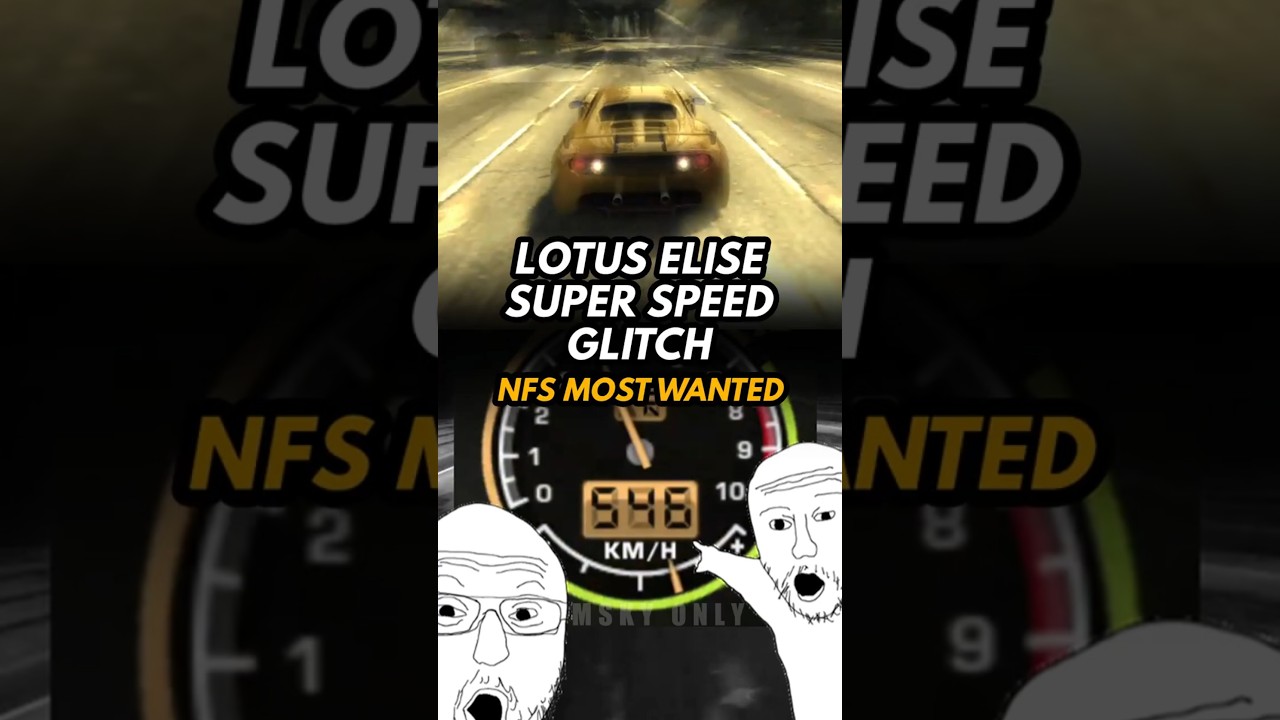Lotus Elise Super Speed GLITCH 😱 - NFS Most Wanted shorts #nfsmw #nfs #nfsmostwanted #meme