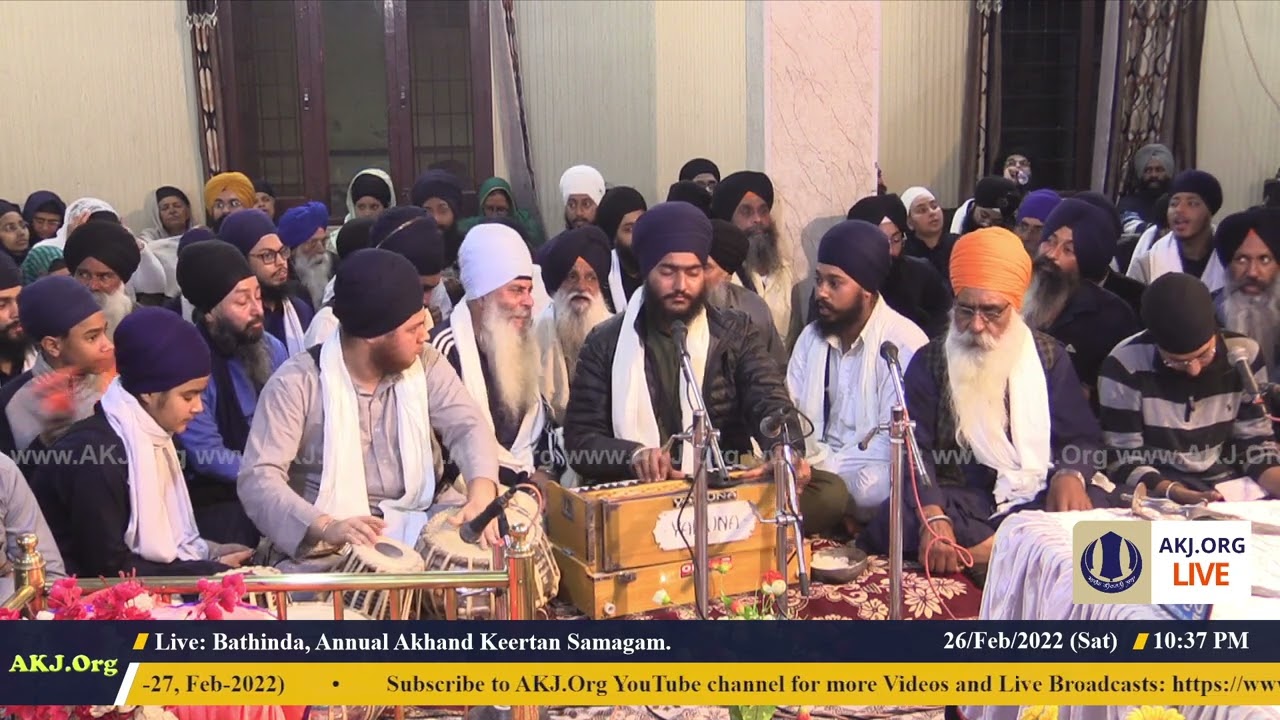 034 Bathinda 26Feb2022 SatEve Rainsabai Keertan Bhai Bikramjeet Singh Jee Garhi