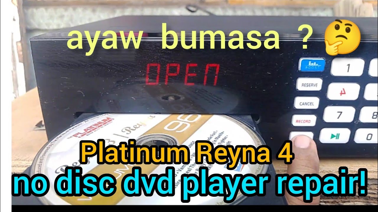 VIDEOKE MACHINE NONG ISINOLI AYAW NG BUMASA ANG DVD PLAYER ,I - REPAIR NATIN #platinumplayer