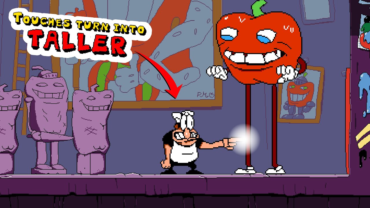 PZman: Pizza Tower, but Everything Peppino Touches turns into Taller