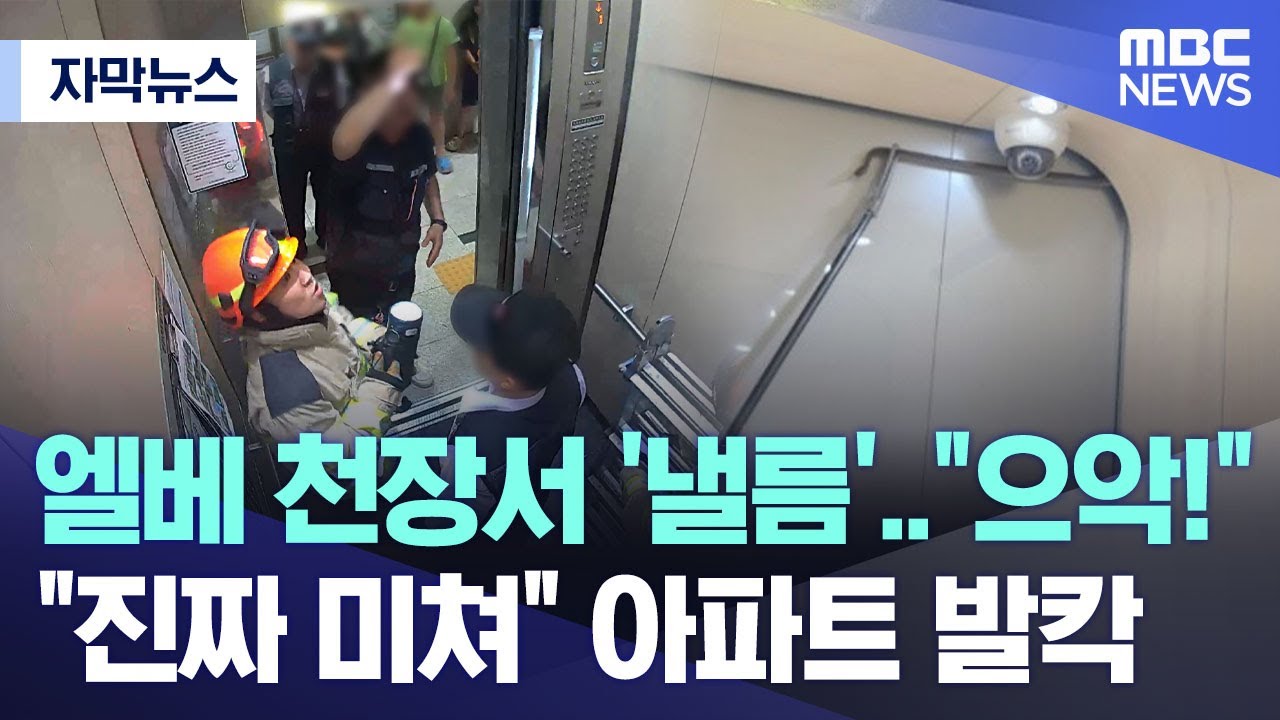 [자막뉴스] 엘베 천장서 '낼름'..