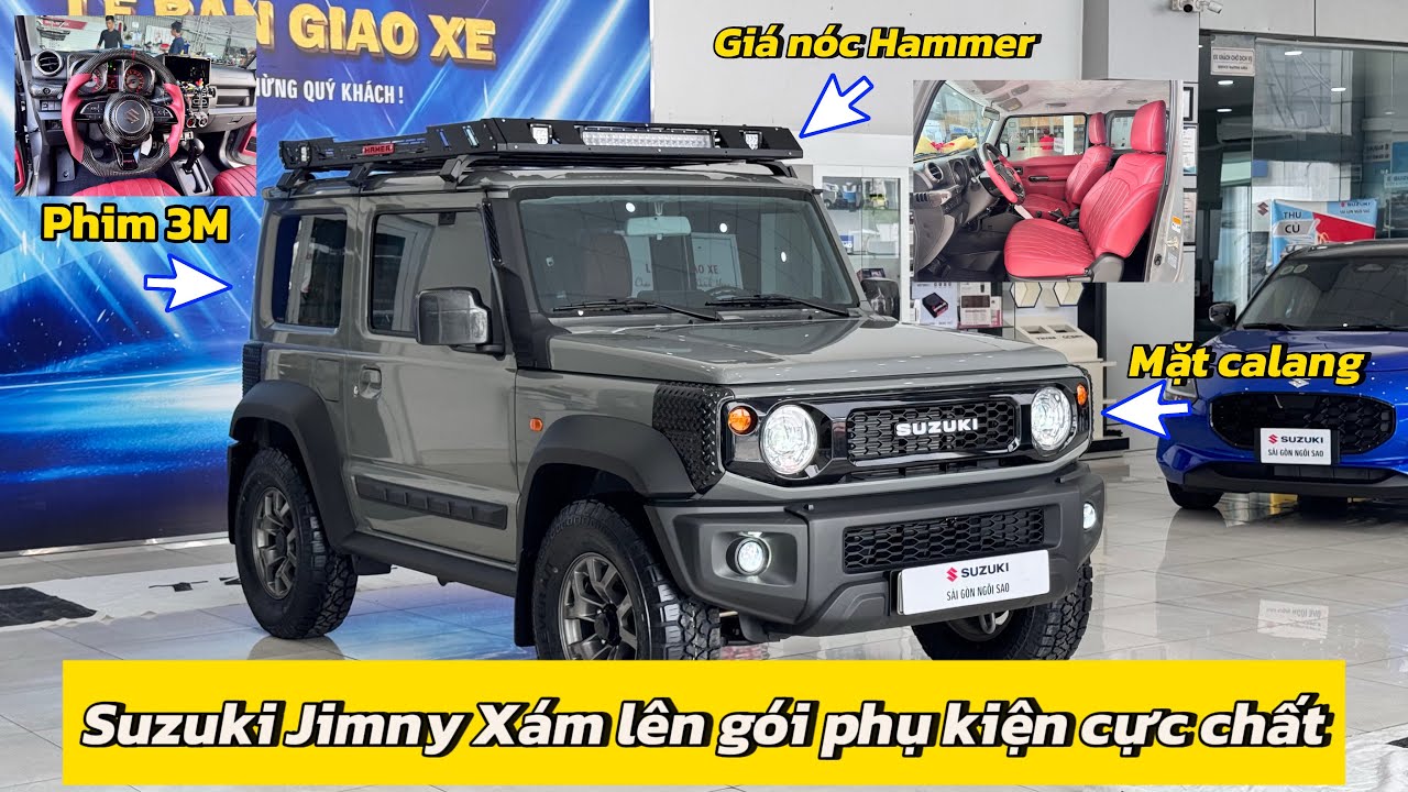 Xe Suzuki Jimny lên gói phụ kiện cực chất không thể bỏ lỡ với gói độ ngoại thất và nội thất xe