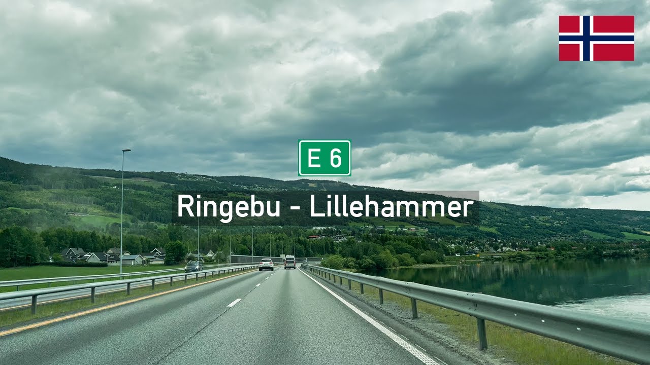 Driving in Norway: E6 from Ringebu to Lillehammer