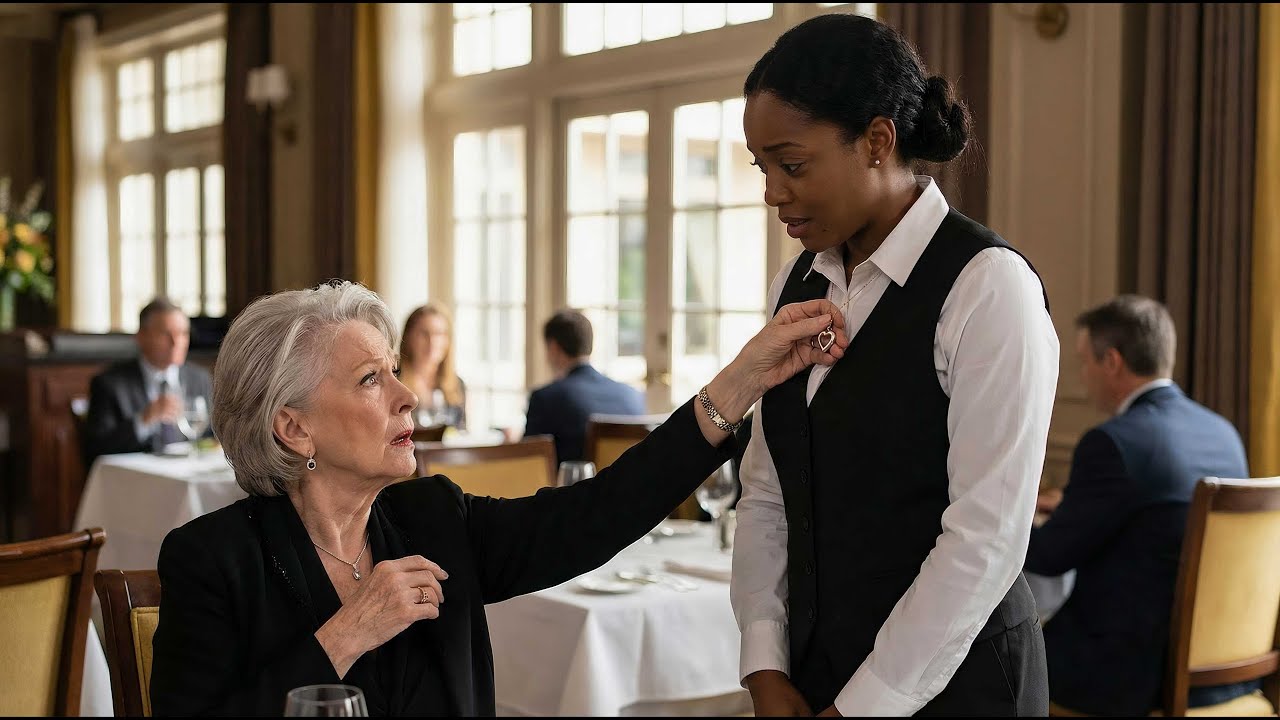 Billionaire Woman Froze at a Black Waitress’s Necklace — Then She Burst Into Tears and Hugged Her.