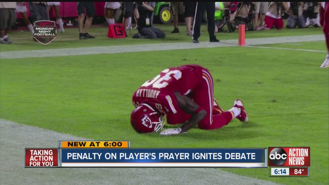 Penalty on player's prayer ignites debate