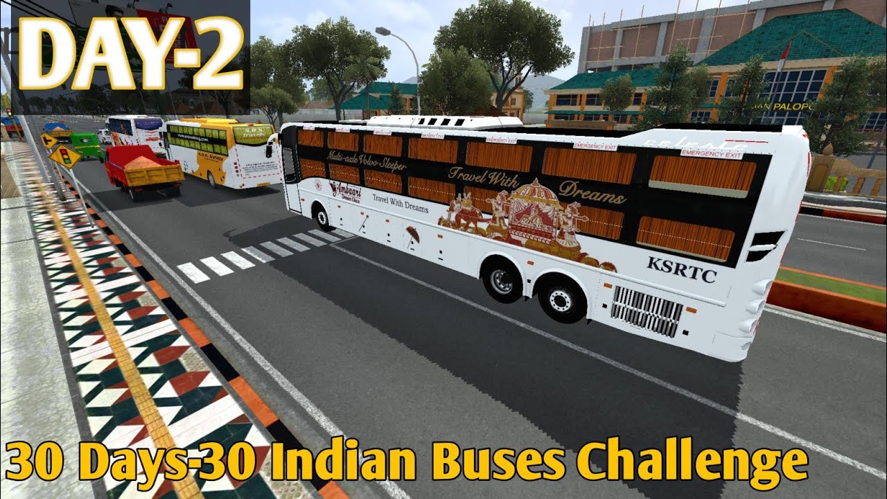 👉 Day 2 – KSRTC Ambari Dream Class Volvo B11R Day Drive 🚍 | 30 Indian Buses Challenge