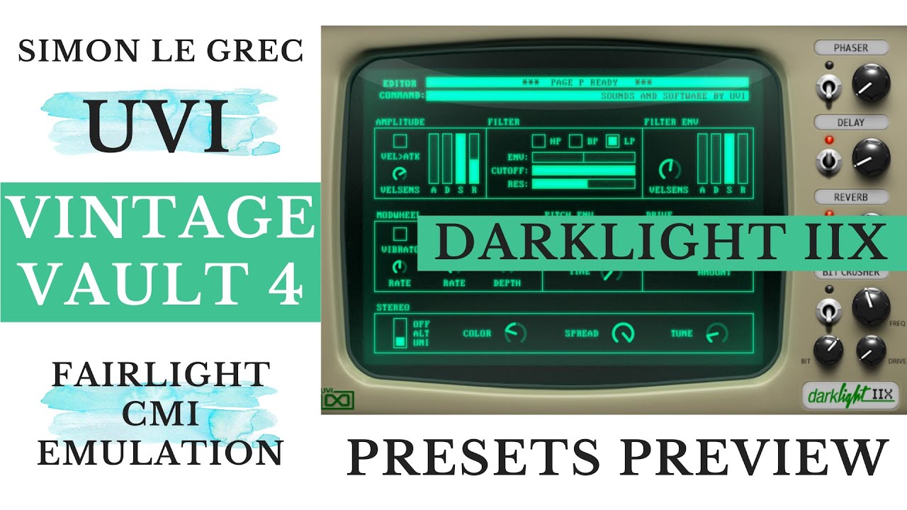 Vintage Vault 4 | Darklight IIX (Fairlight CMI) | Presets Preview