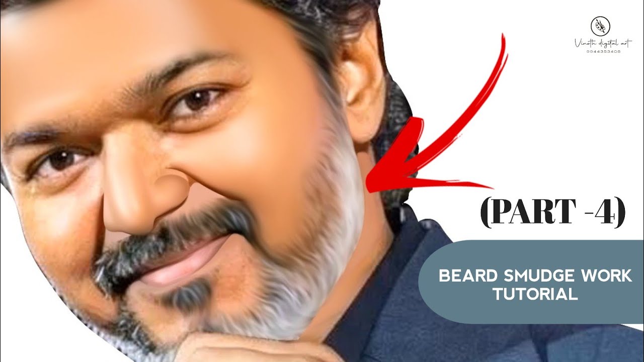 (Part -4) Beard Smudge work tutorial பாக்க போறோம் 🤩😎