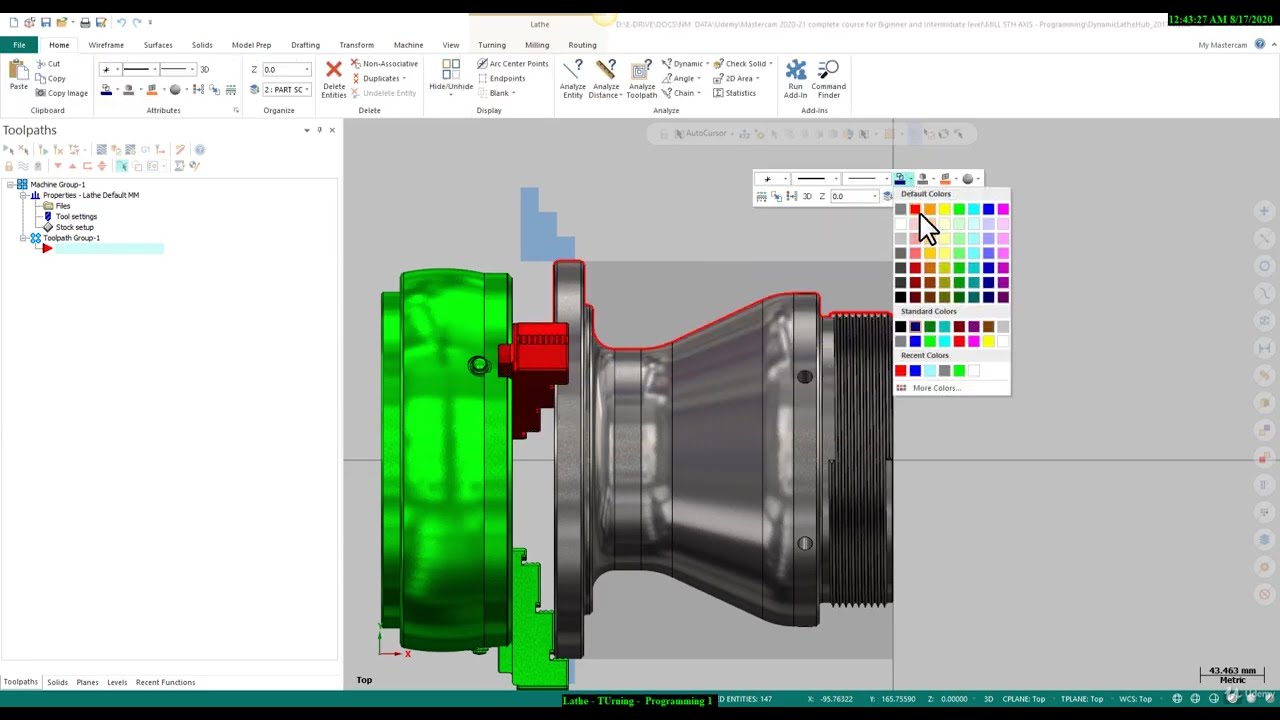 Lathe VMC Programming ||  Mastercam Training Tutorials 17 || 5Axis 4Axis 3Axis Mastercam VMC