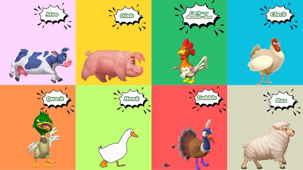 Farm Animal Sounds Song N19T8 | Guess the Animal Sounds | Kids TV Education