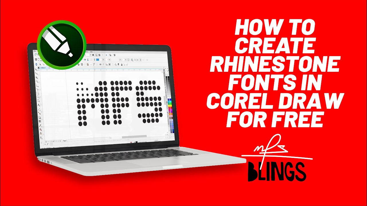 Create rhinestone fonts in Corel Draw for free #1