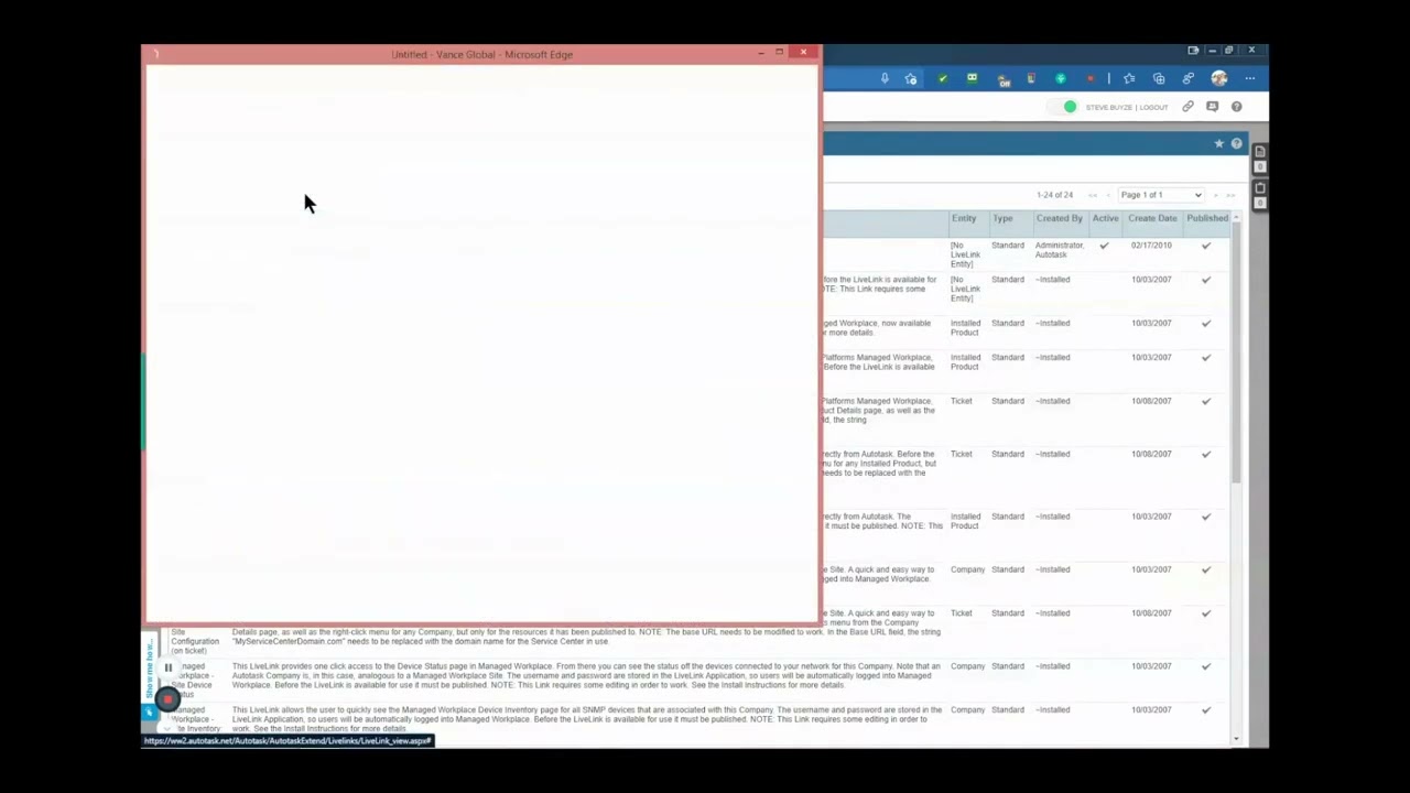 How to give Livelink Designer Permissions in Autotask MSP software