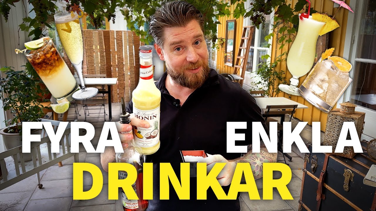 4 enkla drinkar att g&ouml;ra hemma! | Vinsmart med M&auml;sterkocks-Nicke