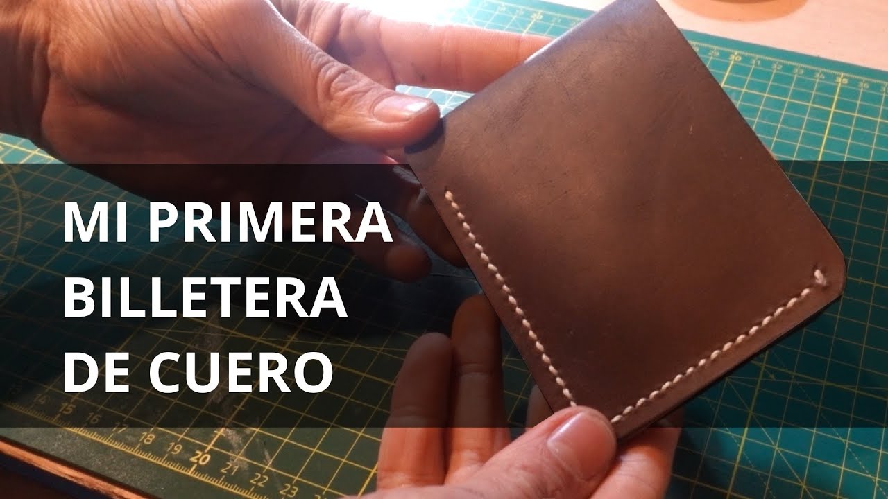 Mi primer billetera de cuero, 100% artesanal