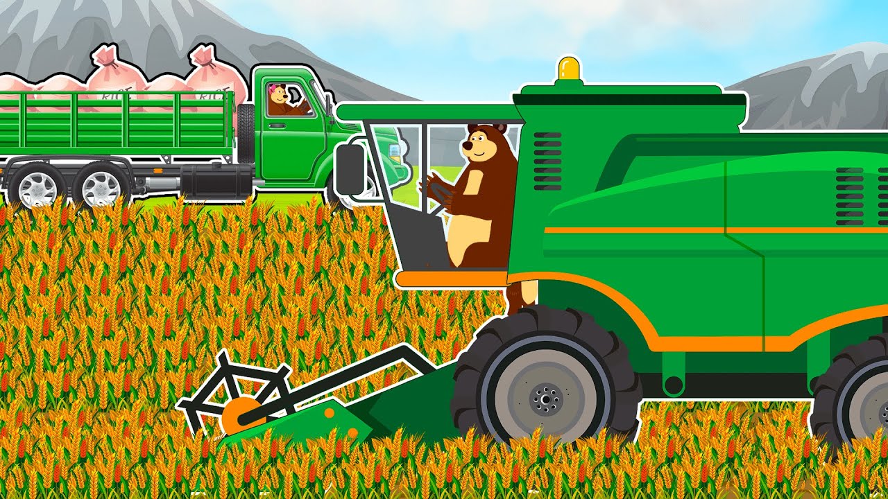 Process of producing draft beer from wheat - Trucks, Harvester, beer factory | The Bear Tractor Farm