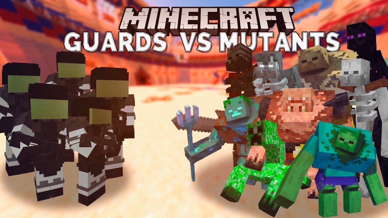 MINECRAFT FIGHT: MUTANTS VS SCP GUARD.EXE | Minecraft Mob Battle | Minecraft Mutant