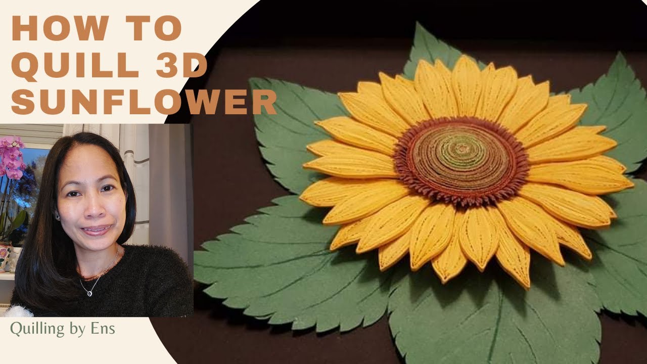 How to quill giant 3D Sunflower using Comb 