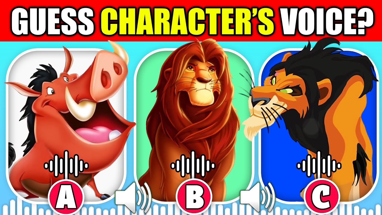 Guess The Voice! | The Lion King Quiz | Simba, Pumba, Scar, Mufasa