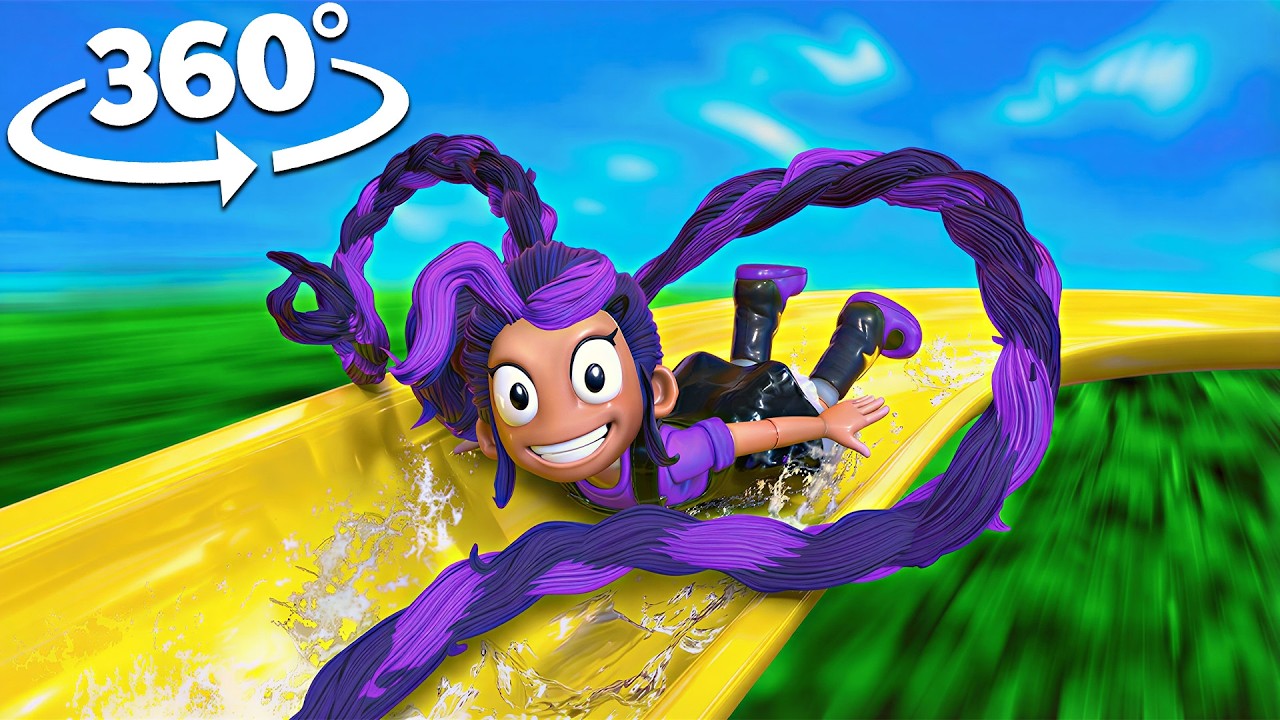 360&deg; Lily Lovebraids - Water Slide In VR | 8K( Poppy Playtime Chapter 5)