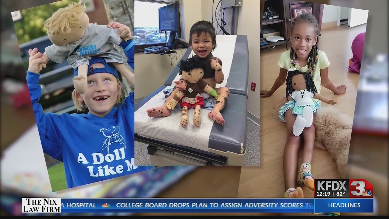 Woman makes dolls for disabled children
