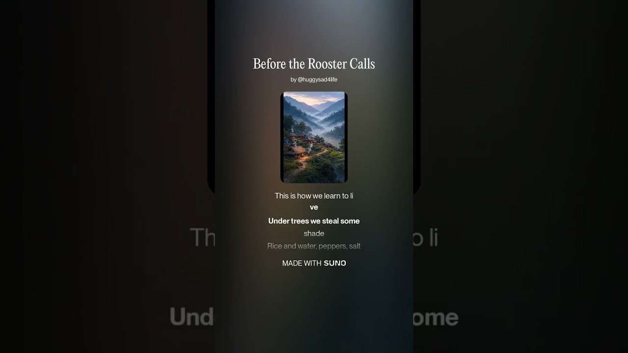 Before the Rooster Calls#aimusic #sunoai #song