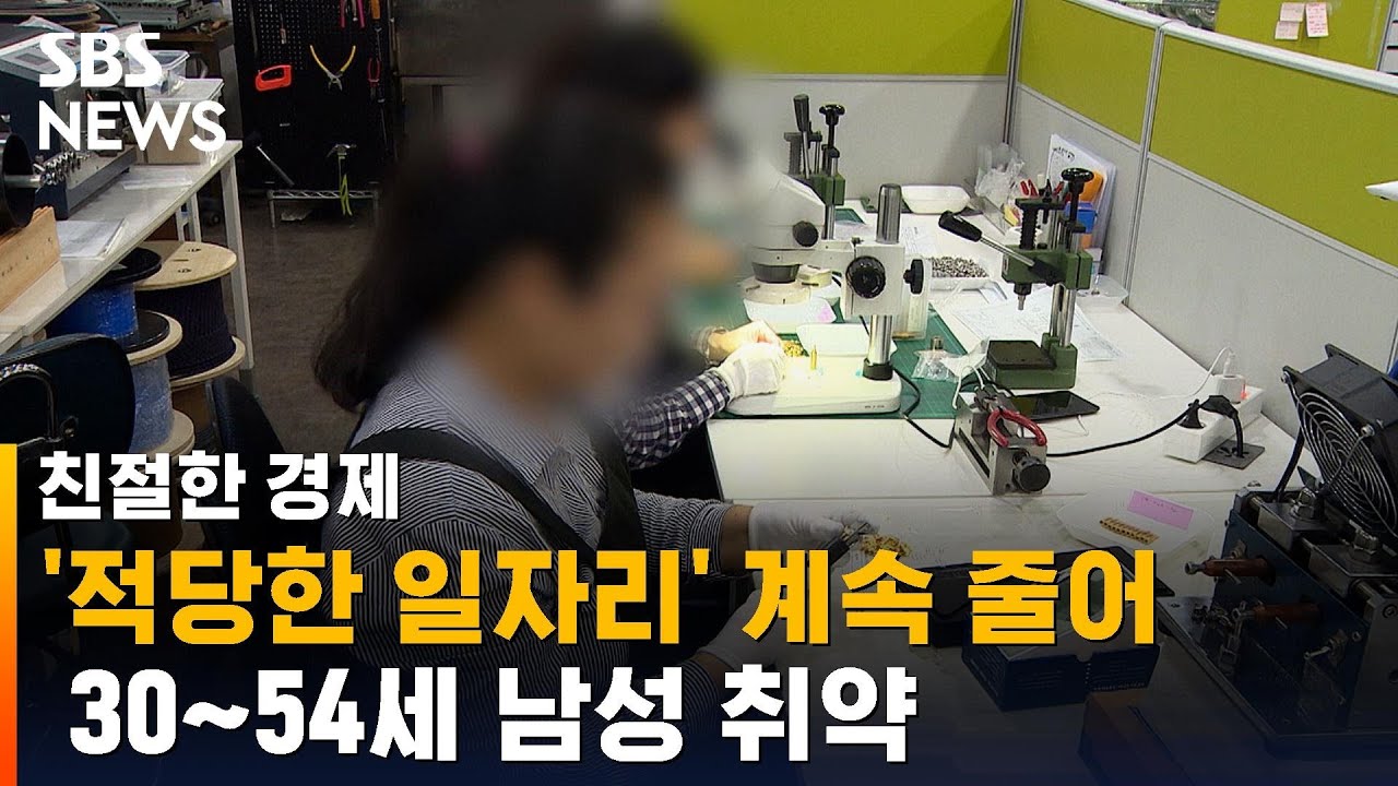 '괜찮은 보통 일자리' 넉 달째 사라진다…30-54세 남성 취약 / SBS / 친절한 경제