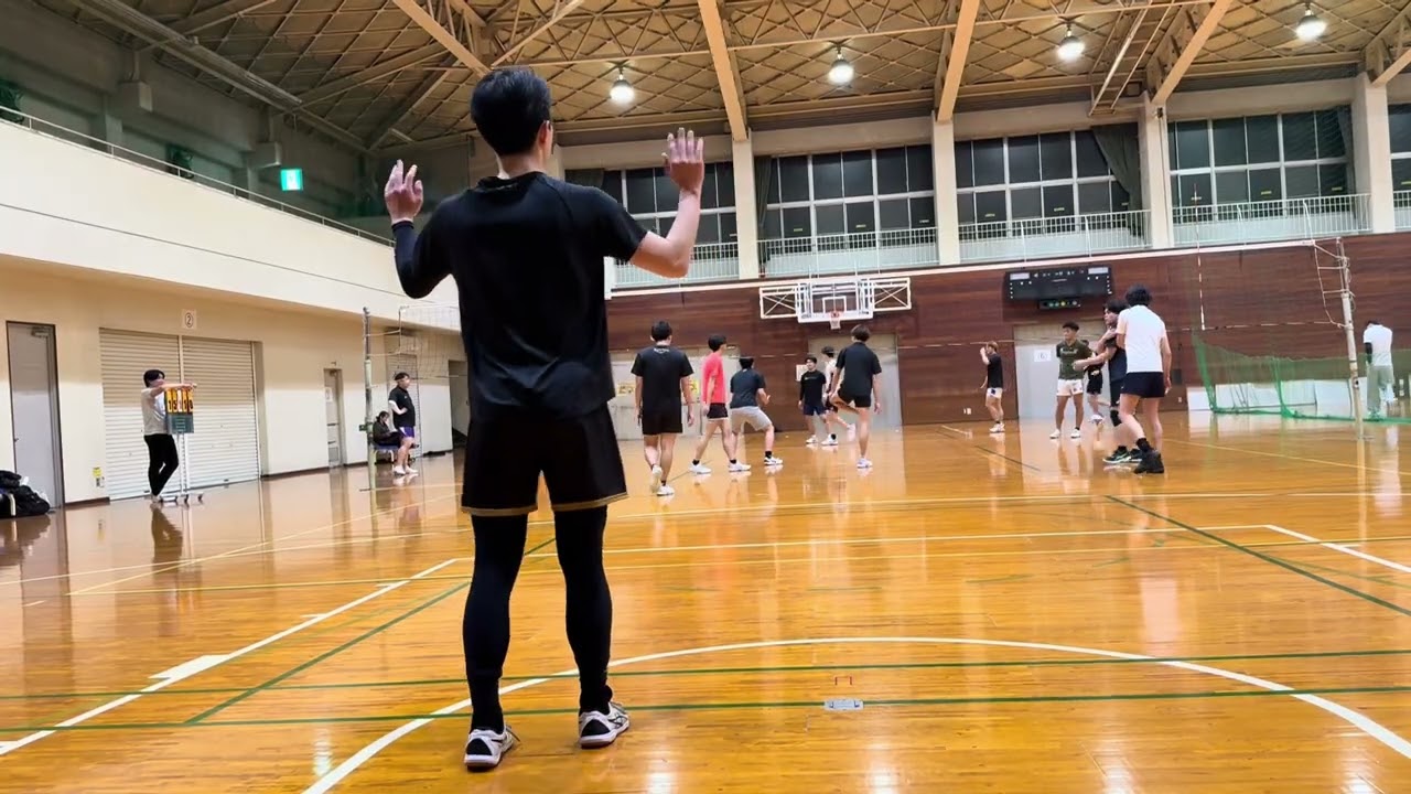 2月23日練習試合1セット目と2セット目の途中
